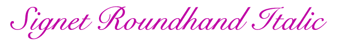 Signet Roundhand Italic